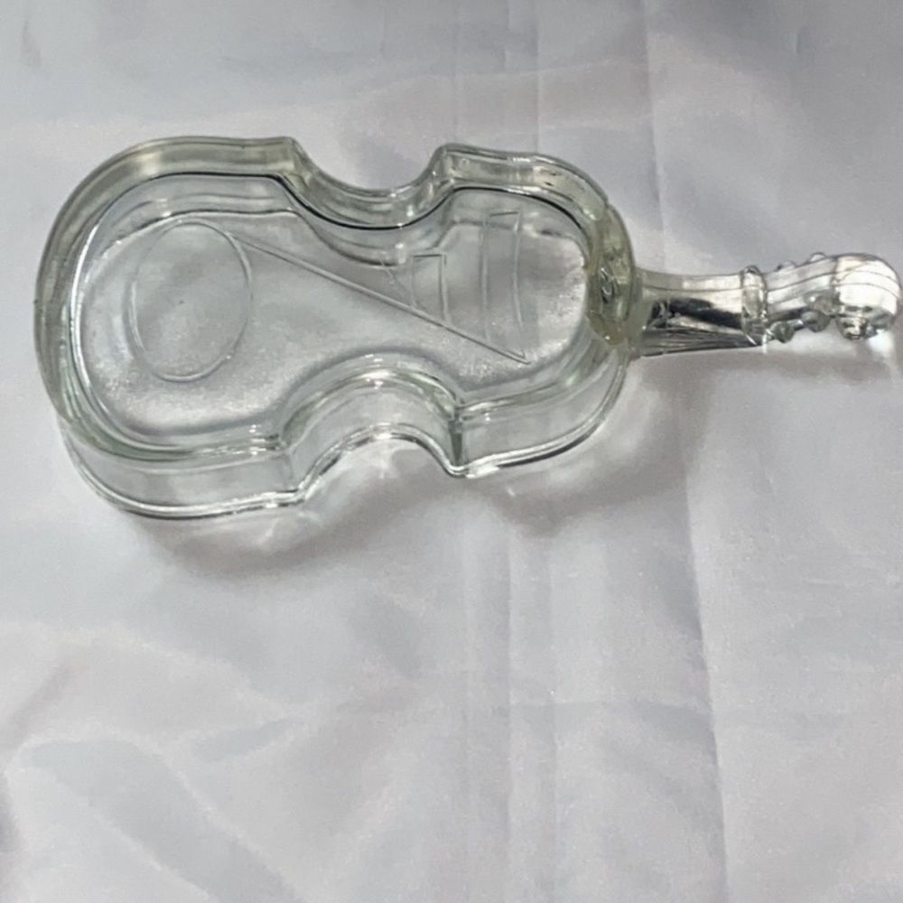 Crystal Violin-Shaped Decorative Tray